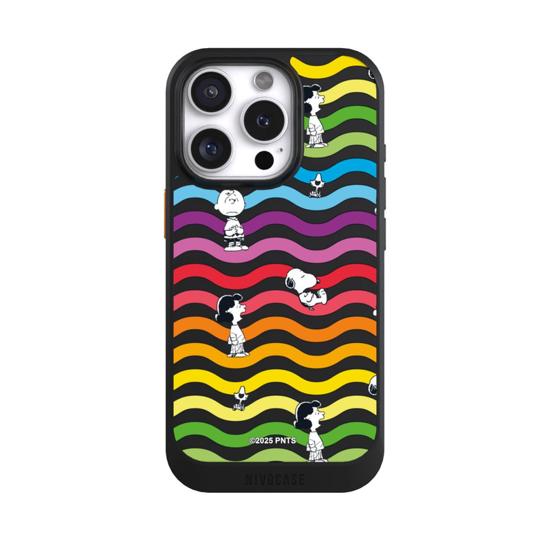 iPhone 16 Pro NIVOcore Snoopy Pattern Rainbow Transparent