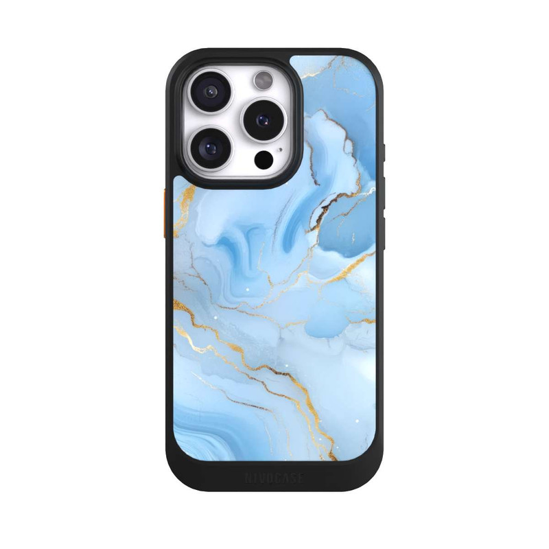 iPhone 16 Pro NIVOcore Blauer Marmor