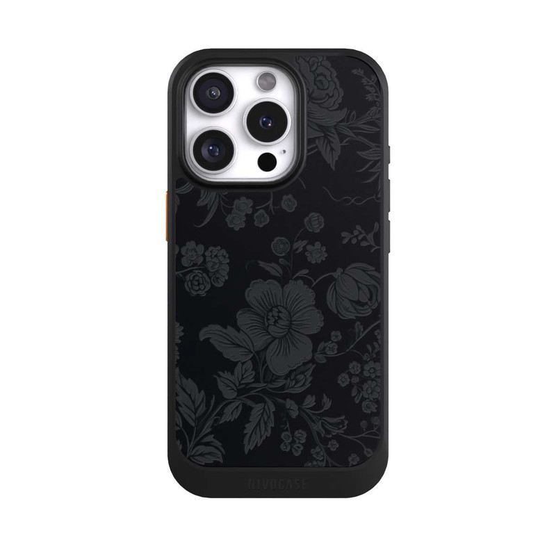 iPhone 16 Pro NIVOcore Dunkle Blumen Vintageoptik