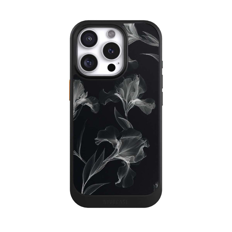 iPhone 16 Pro NIVOcore Fleurs en Noir et Blanc Radiographie