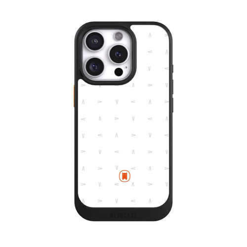 Apple iPhone 16 Pro NIVOcore Nivocase Muster Weiss Grau
