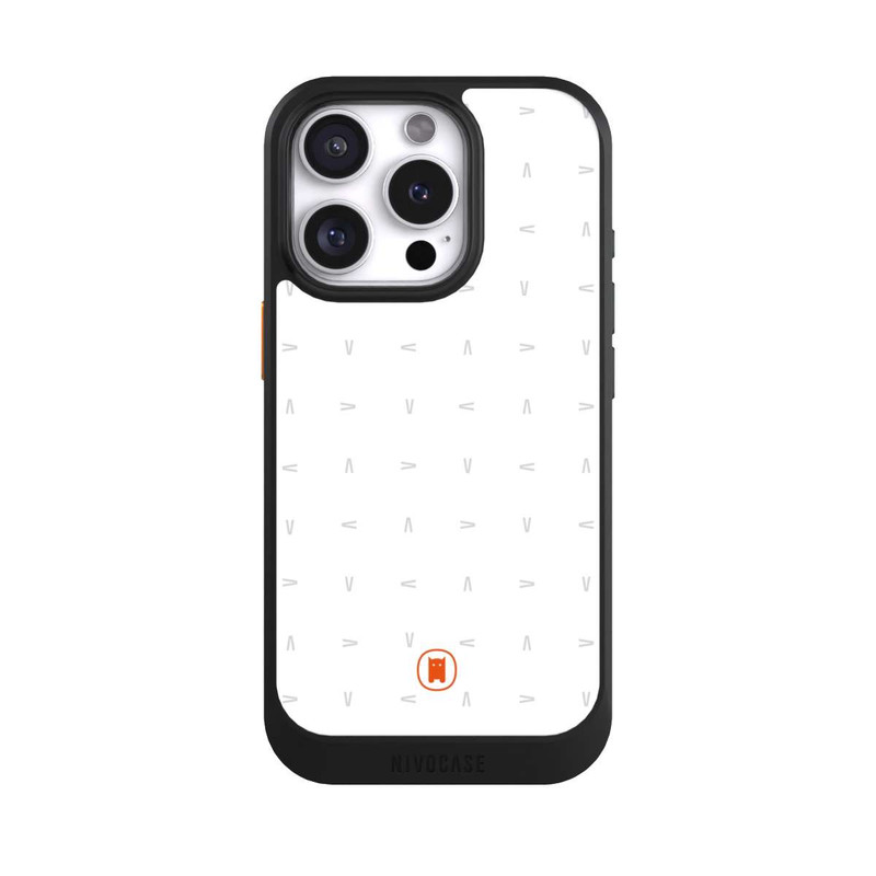 iPhone 16 Pro NIVOcore Nivocase Muster Weiss Grau