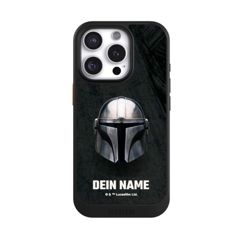 Apple iPhone 16 Pro NIVOcore Star Wars Mandalorian Black Helmet Personalisierbar