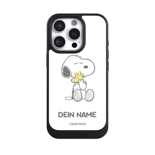 Apple iPhone 16 Pro NIVOcore Snoopy And Woodstock Cuddling Personalisierbar