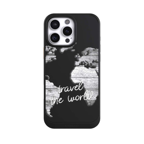 Apple iPhone 16 Pro Max NIVOcore Weltkarte Holz ohne Hintergrund