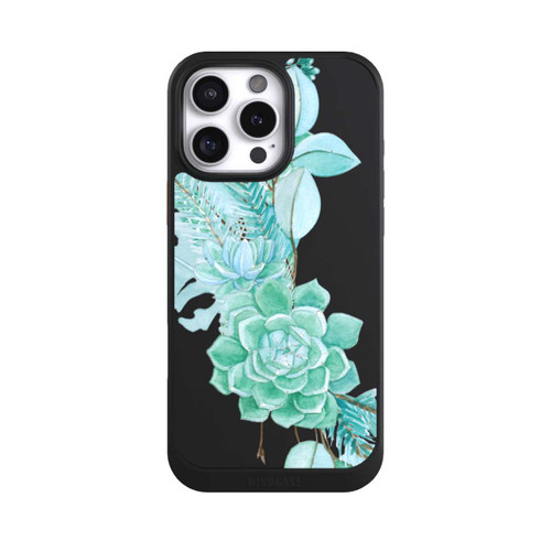 Apple iPhone 16 Pro Max NIVOcore Sukkulenten Blumen Mintgrün Transparent