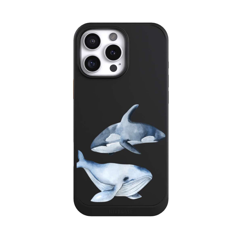 iPhone 16 Pro Max NIVOcore Baleines transparentes
