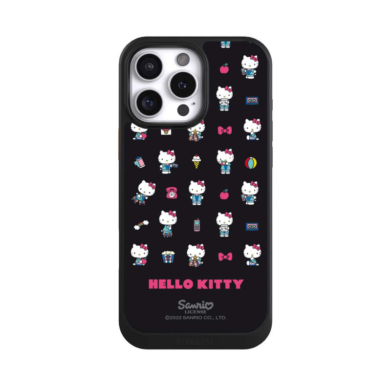 iPhone 16 Pro Max NIVOcore Hello Kitty 90s Schwarz