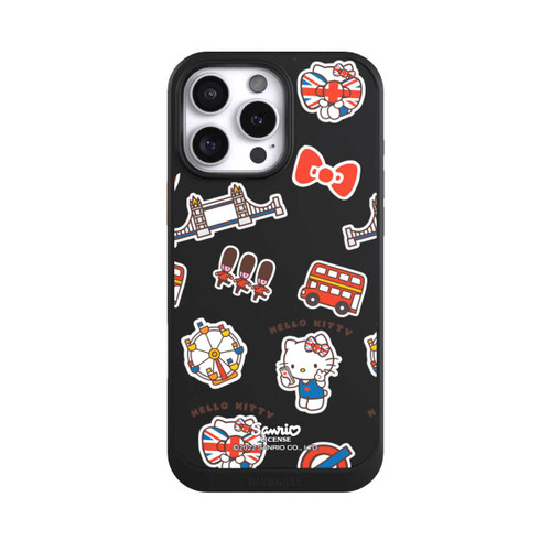 Apple iPhone 16 Pro Max NIVOcore Hello Kitty Londoner Abzeichen Transparent