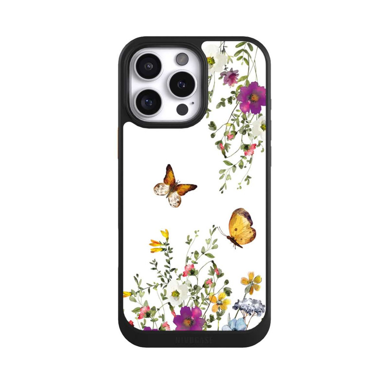 iPhone 16 Pro Max NIVOcore Schmetterlinge und bunte Blumen