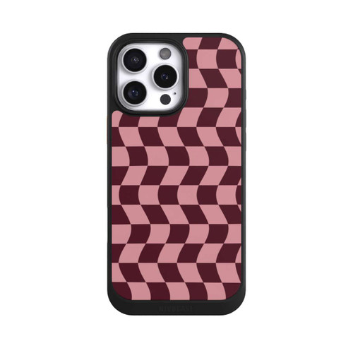 Apple iPhone 16 Pro Max NIVOcore Schachbrett Rot-Rosa