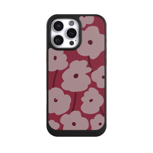 Apple iPhone 16 Pro Max NIVOcore Minimalistische Blumen Bordeaux