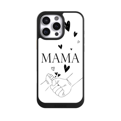 Apple iPhone 16 Pro Max NIVOcore Muttertag Line Art Hände Schwarz Weiß