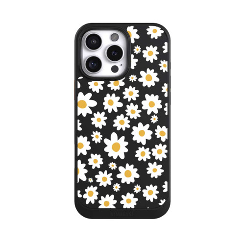Apple iPhone 16 Pro Max NIVOcore Daisy Flower Seamless Pattern Transparent