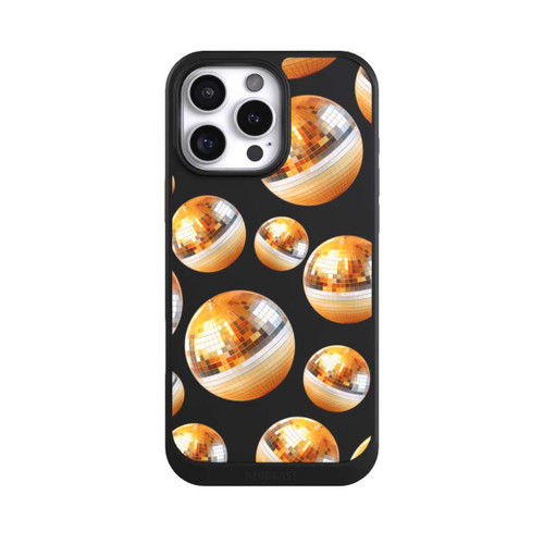 Apple iPhone 16 Pro Max NIVOcore Discokugel Party Gold Orange Transparent mit KI
