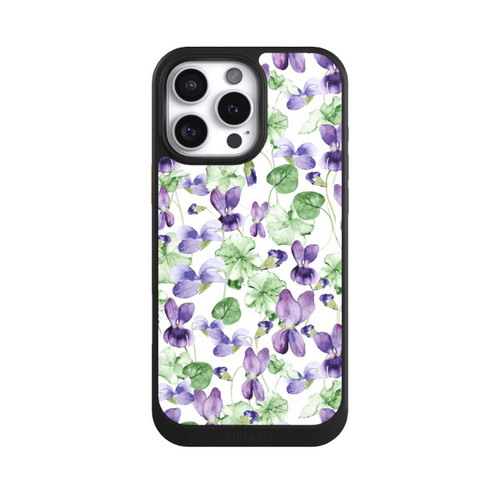 Apple iPhone 16 Pro Max NIVOcore Purple Wildflowers Pattern Watercolor