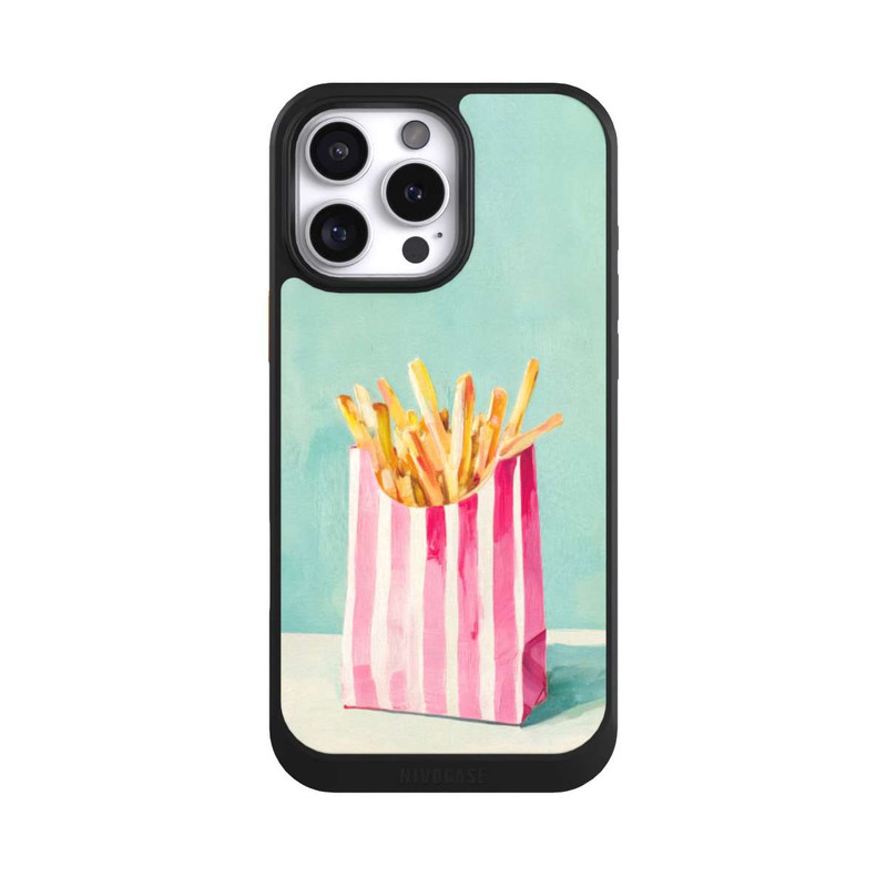 iPhone 16 Pro Max NIVOcore Retro Pommes Blau Watercolor
