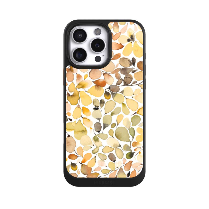 iPhone 16 Pro Max NIVOcore Eukalyptus Aquarellblätter Braun Herbst