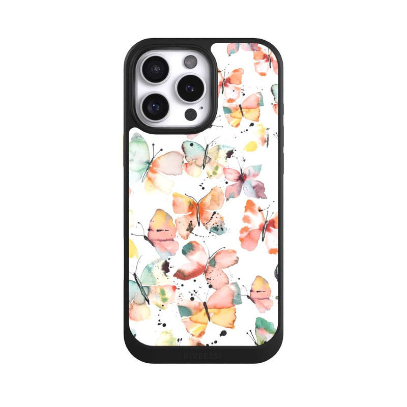 iPhone 16 Pro Max NIVOcore Butterflies Watercolor Pattern