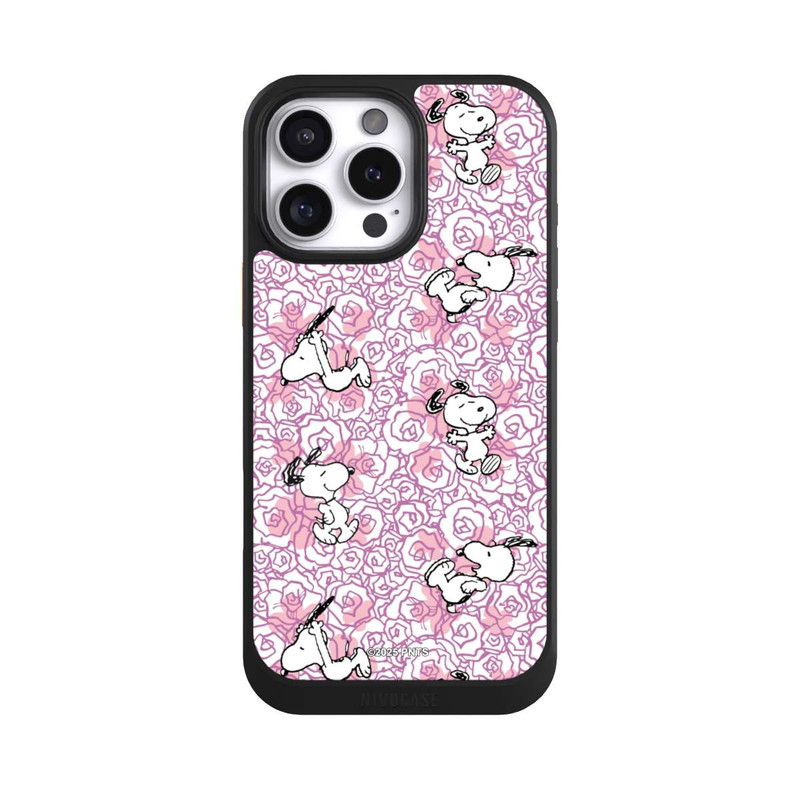 iPhone 16 Pro Max NIVOcore Peanuts Pink Roses Pattern