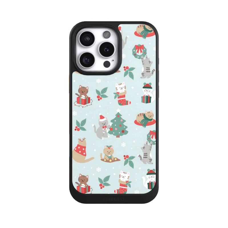 iPhone 16 Pro Max NIVOcore Chats Festifs dans un Payage d'Hivernal