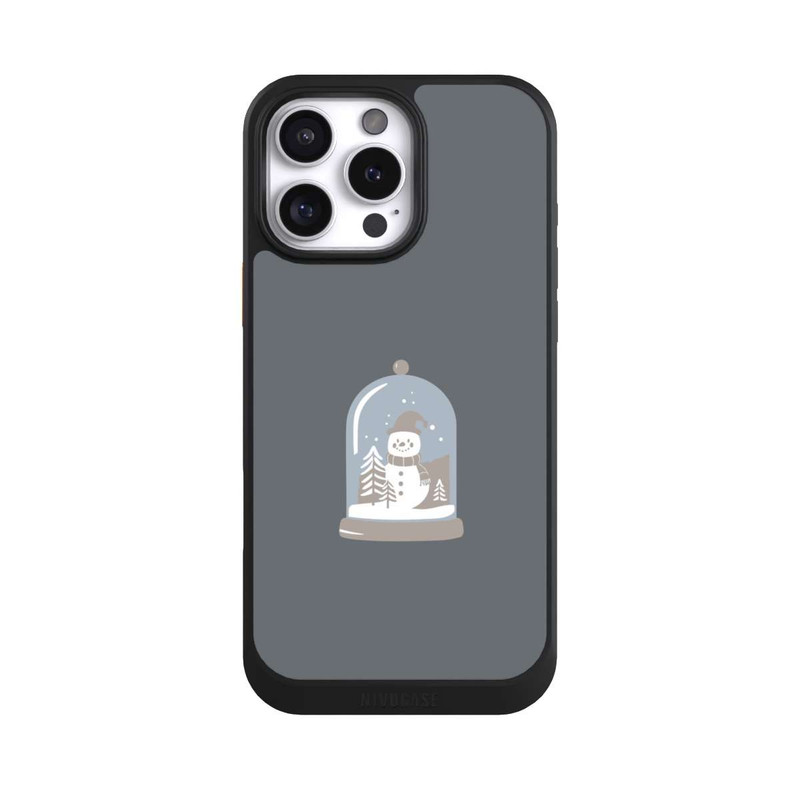 iPhone 16 Pro Max NIVOcore Minimalist Snow Globe with Snowman