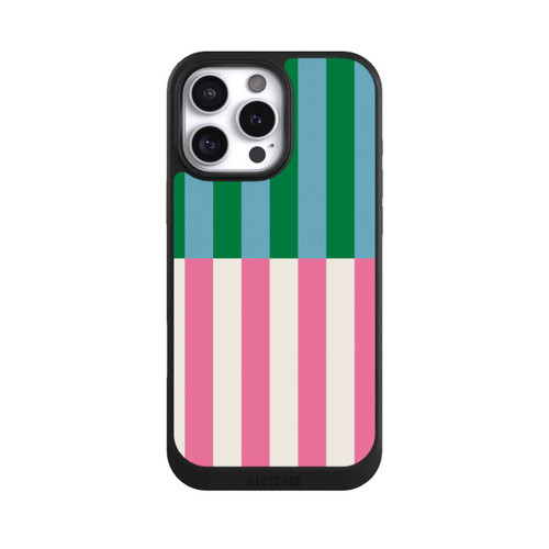 Apple iPhone 16 Pro Max NIVOcore Motif Rayé Vert Rose