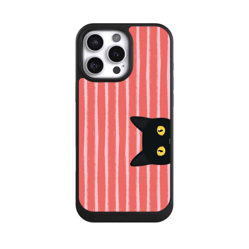 Apple iPhone 16 Pro Max NIVOcore Schwarze Katze Gestreift Orange