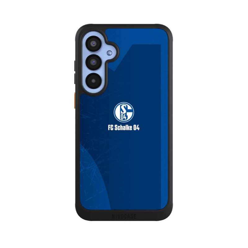 Galaxy A55 5G NIVOcore Schalke 04 Blauer Hintergrund Mit Logo