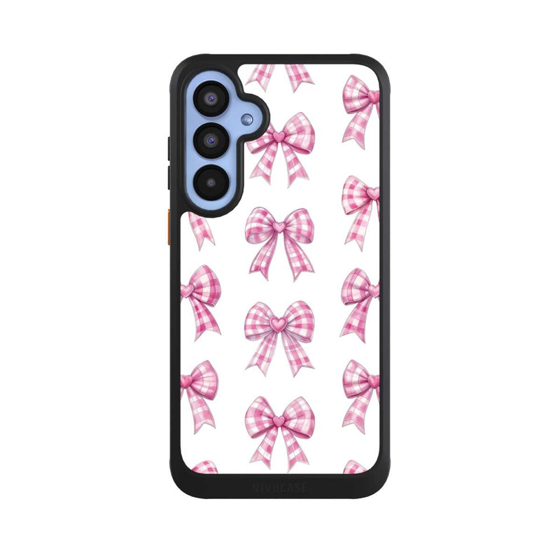 Galaxy A55 5G NIVOcore Pink Gingham Hearts and Bows