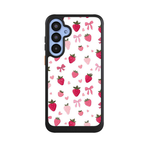 Samsung Galaxy A55 5G NIVOcore Erdbeer Herz Schleifen Muster Pink
