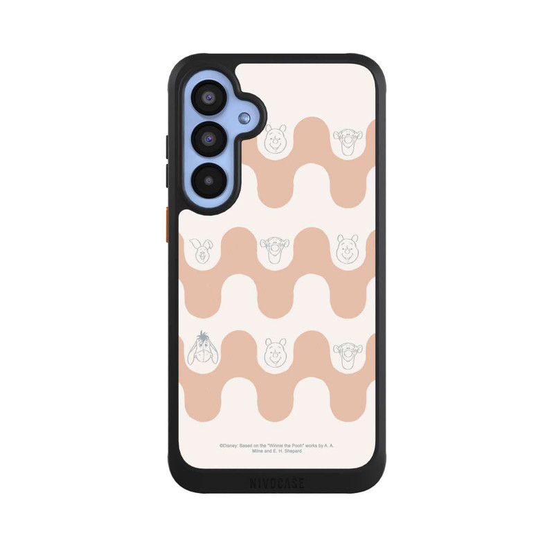 Galaxy A55 5G NIVOcore Winnie l'Ourson et ses Amis Motif Vagues Bohèmes