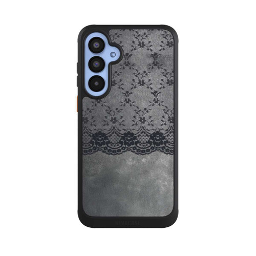 Samsung Galaxy A55 5G NIVOcore Motif de Dentelle Noire sur fond gris