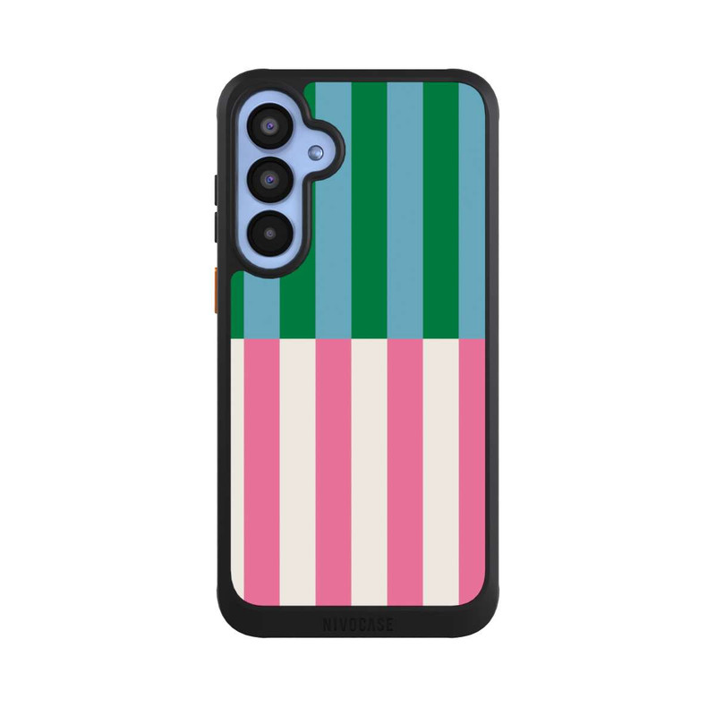 Galaxy A55 5G NIVOcore Motif Rayé Vert Rose