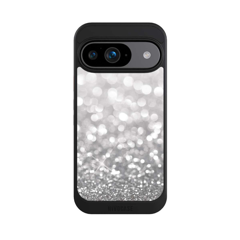 Pixel 9 NIVOcore Pluie de Paillettes Argentées Look