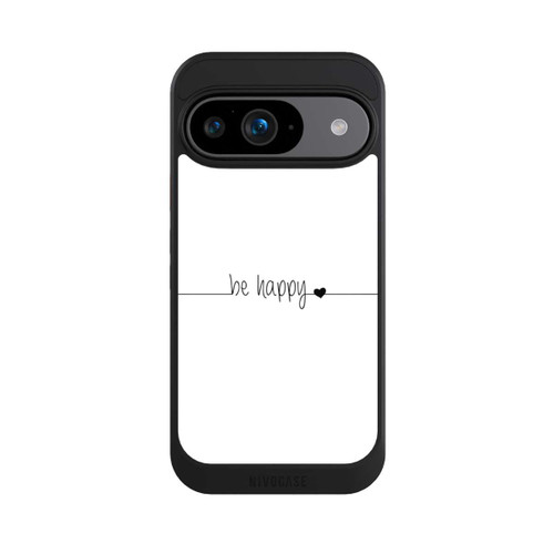 Google Pixel 9 NIVOcore Be Happy Weisser Hintergrund