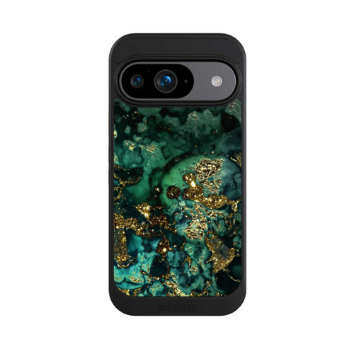 Google Pixel 9 NIVOcore Cyan Glitzer Marmorlook