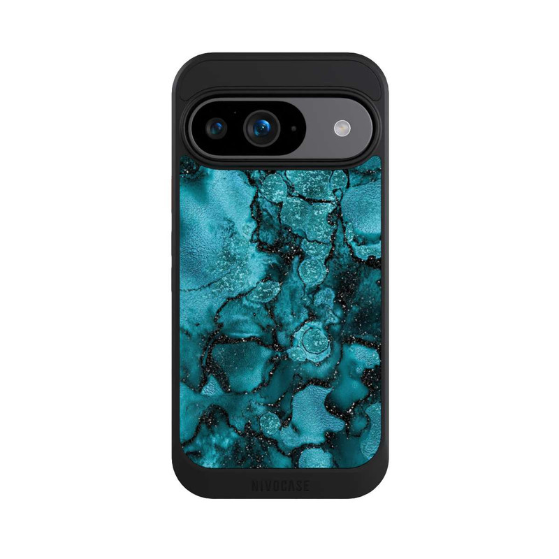 Pixel 9 NIVOcore  Blauer Glitzerlook