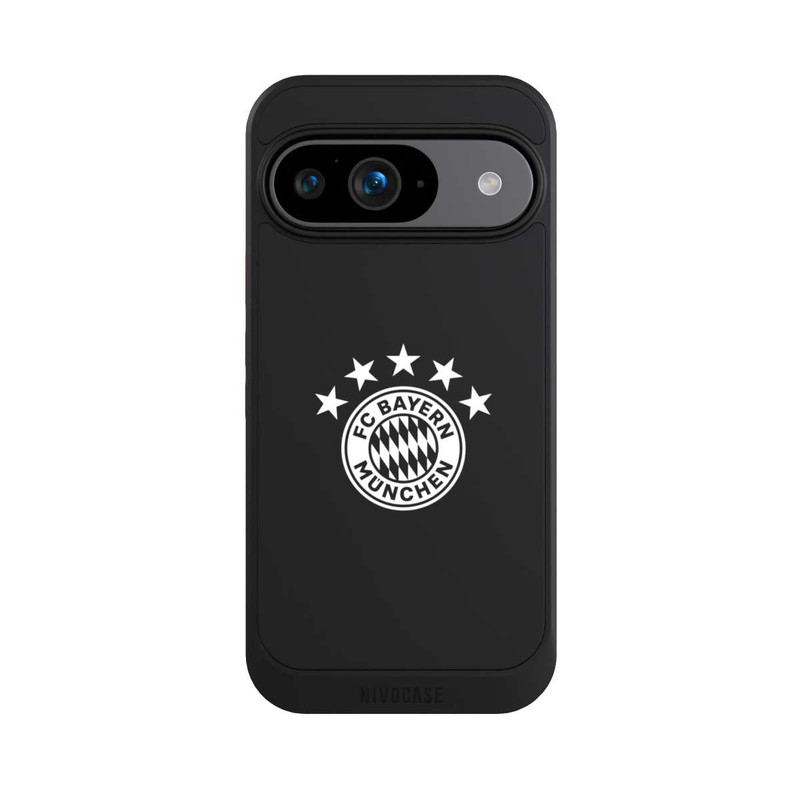 Pixel 9 NIVOcore FCB Logo einfarbig mit Sternen - ohne Hintergrund