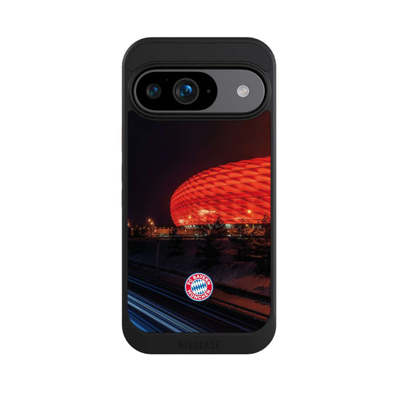 Pixel 9 NIVOcore Allianz Arena bei Nacht FCB
