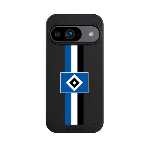 Google Pixel 9 NIVOcore HSV Streifen - Blau-Weiß-Schwarz - ohne Hintergrund