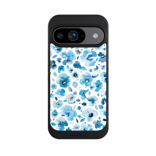Google Pixel 9 NIVOcore Fleurs tropicales bleues