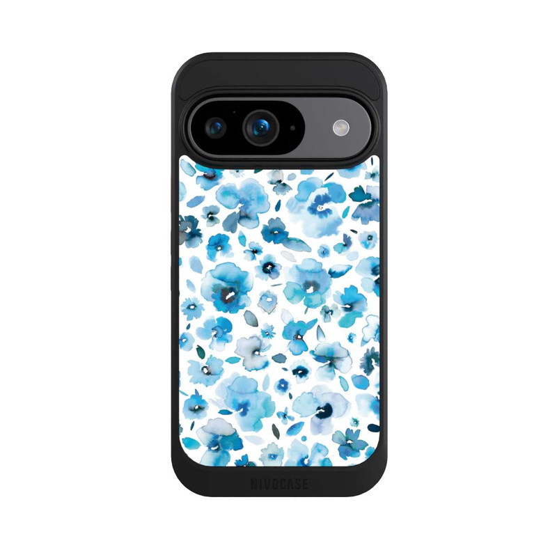 Pixel 9 NIVOcore Blaue tropische Blumen