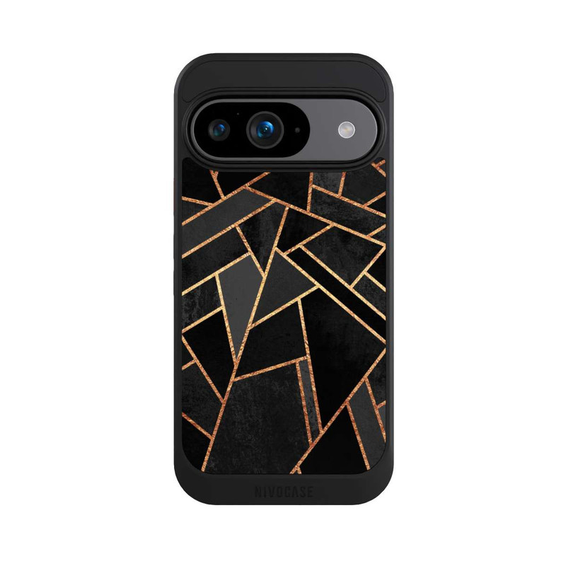 Pixel 9 NIVOcore Schwarze Nacht Gold Druck