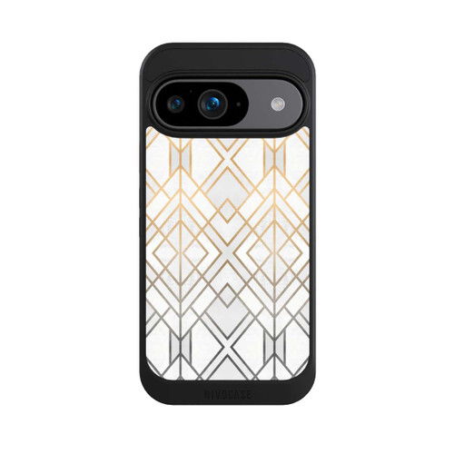 Google Pixel 9 NIVOcore Gold und Grauer Geo Golddruck