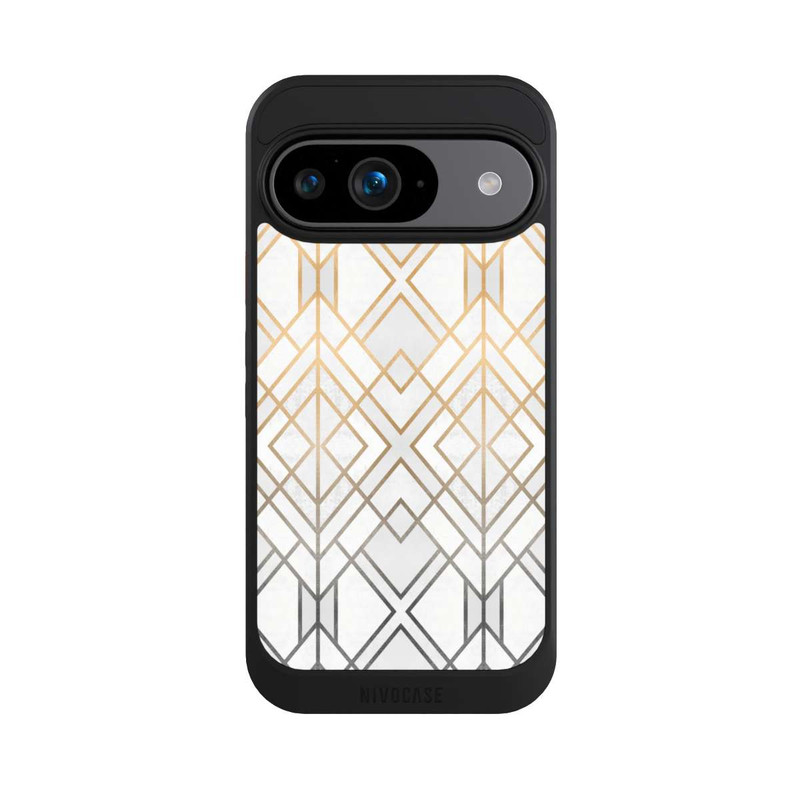 Pixel 9 NIVOcore Gold und Grauer Geo Golddruck