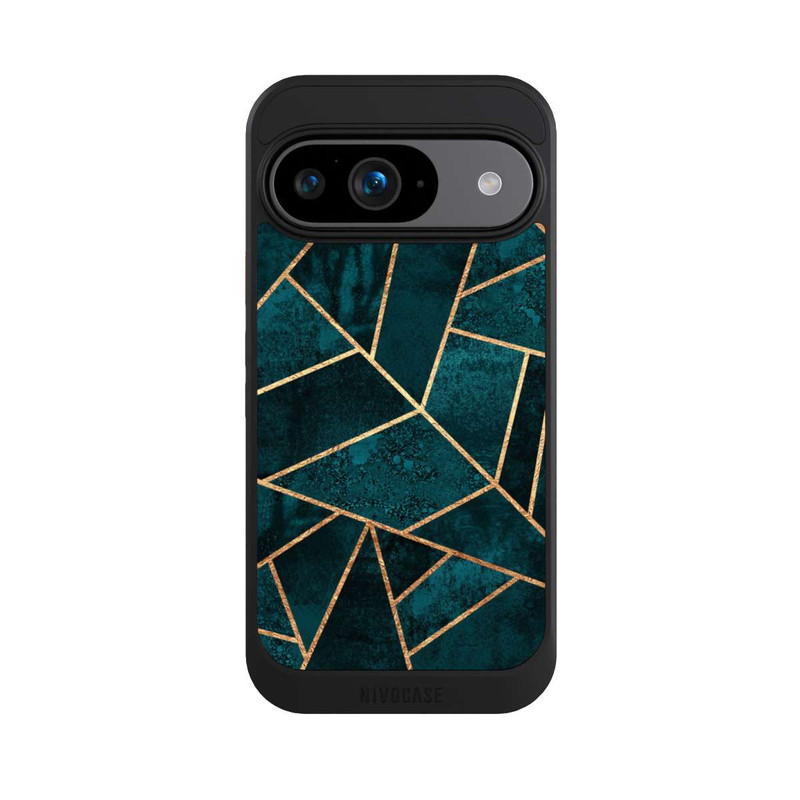 Pixel 9 NIVOcore Tief Blaugrün Stein Gold Druck