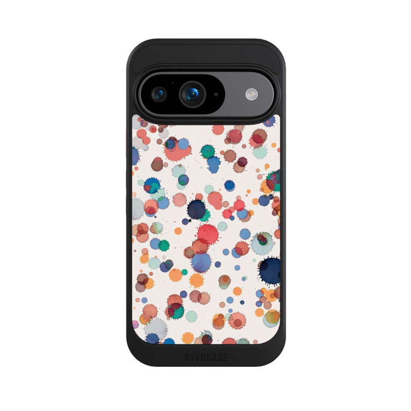 Pixel 9 NIVOcore Tropfen Aquarell Textur Blau Gelb