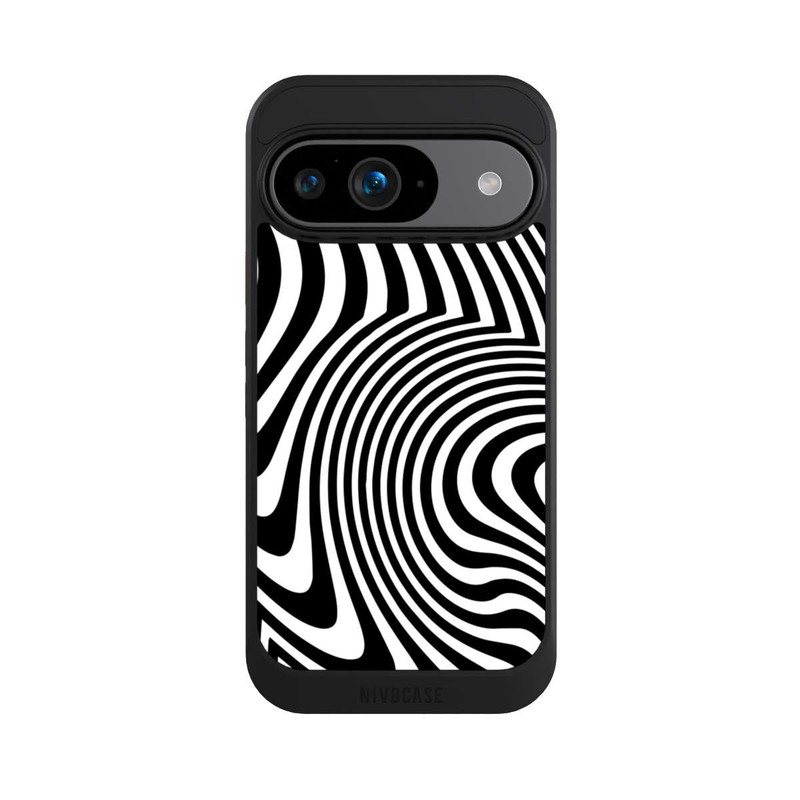 Pixel 9 NIVOcore Black and White Waves