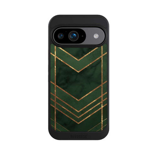 Google Pixel 9 NIVOcore Dark Green Pattern Golden Stripes